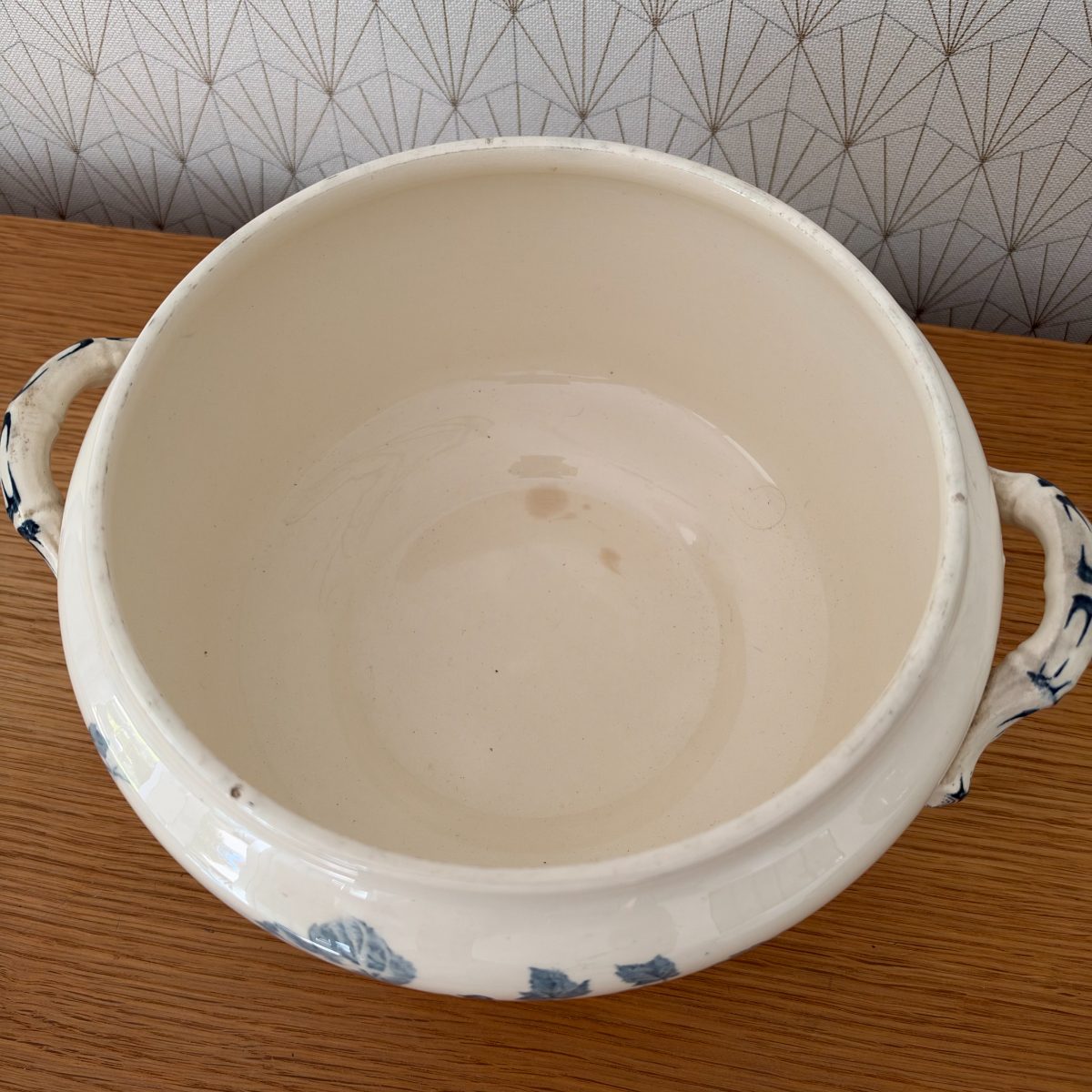 Antique French Sarreguemines Groseilles Transferware Bowl Ironstone 20102633 Fleamarketfrance